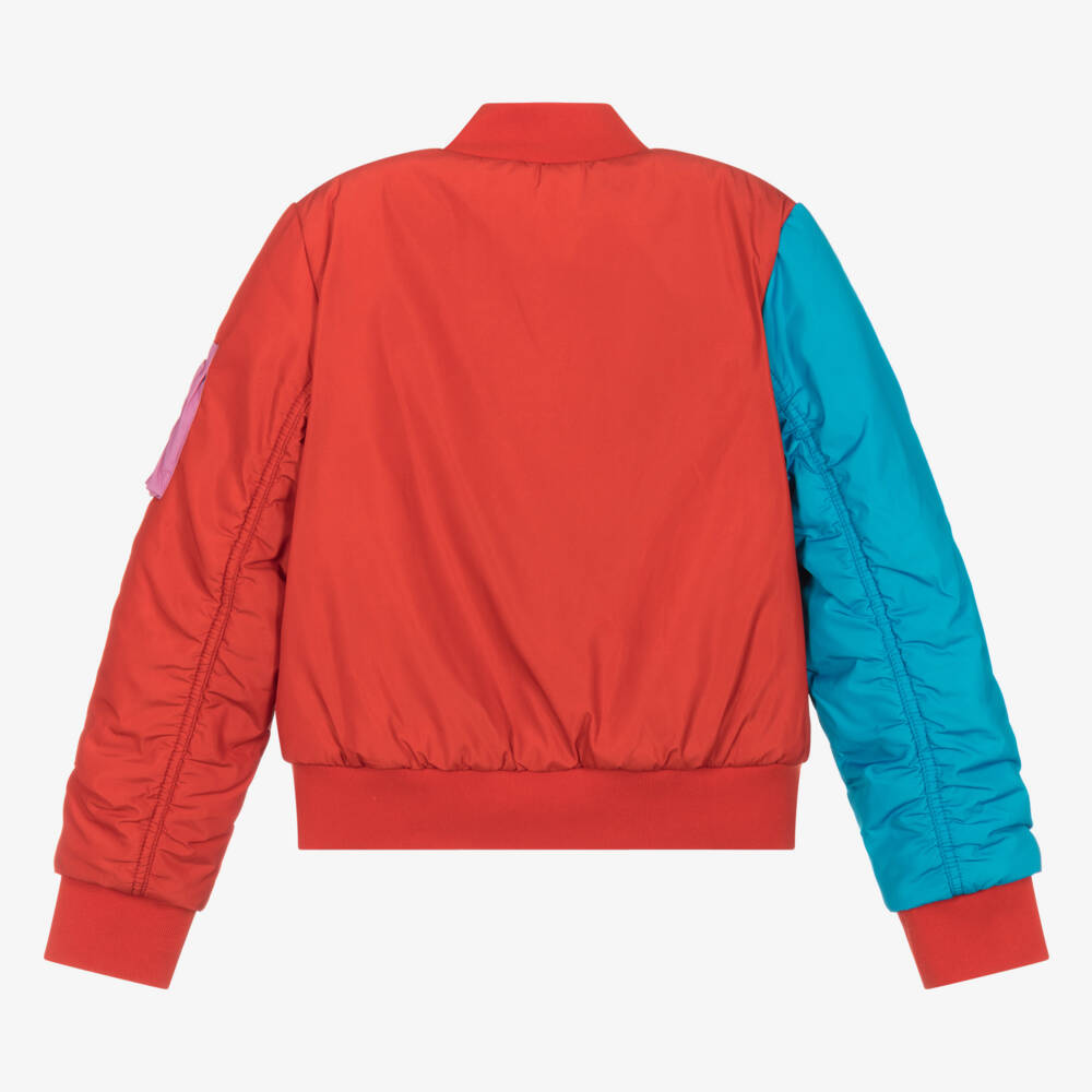 Stella McCartney Kids-Teen Girls Pink Colourblock Bomber Jacket | Childrensalon Outlet