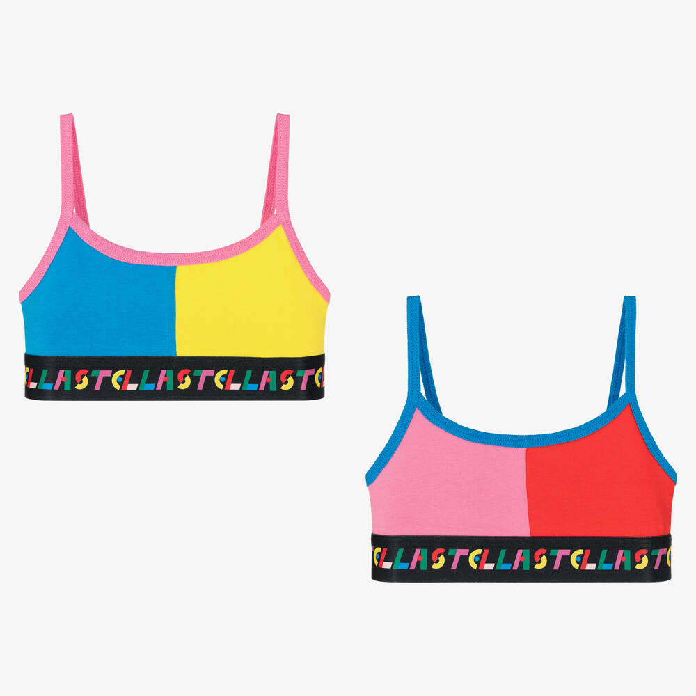 Stella McCartney Kids - Teen Girls Pink Colourblock Bra Tops (2 Pack) | Childrensalon