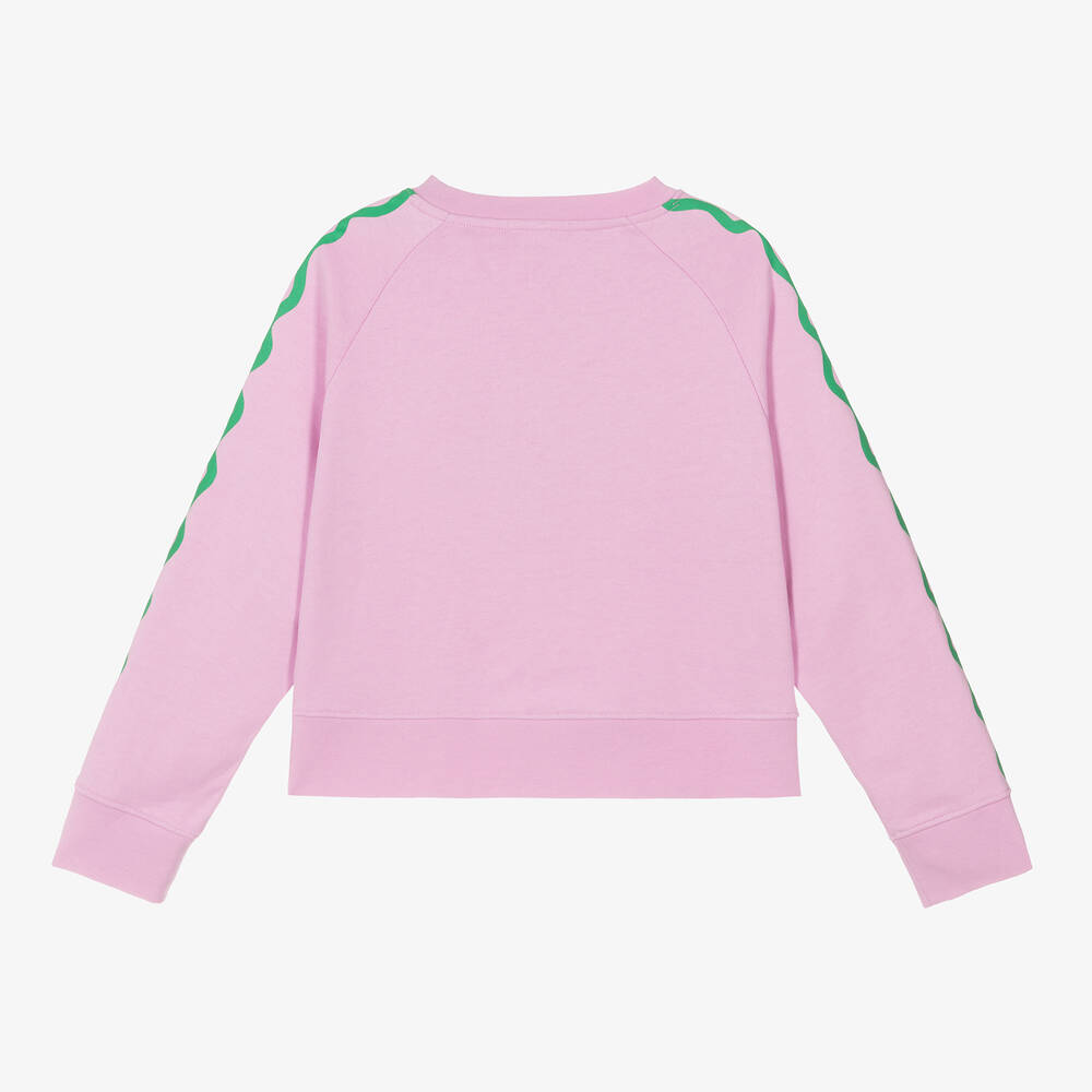 Stella McCartney Kids-Teen Girls Pink Cotton Flower Sweatshirt | Childrensalon Outlet