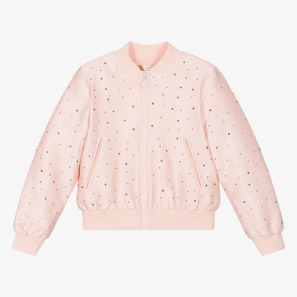 Stella McCartney Kids Teen Girls Pink Cotton Silk Jacket Childrensalon Outlet