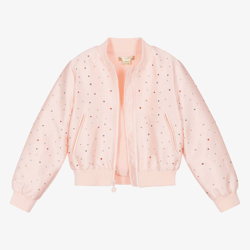 Stella McCartney Kids-Teen Girls Pink Cotton & Silk Jacket | Childrensalon Outlet