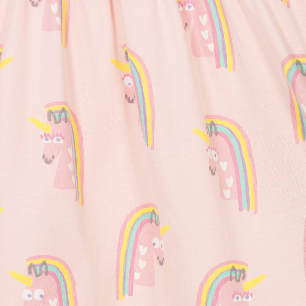 Stella McCartney Kids-Teen Girls Pink Cotton Unicorn Dress | Childrensalon Outlet