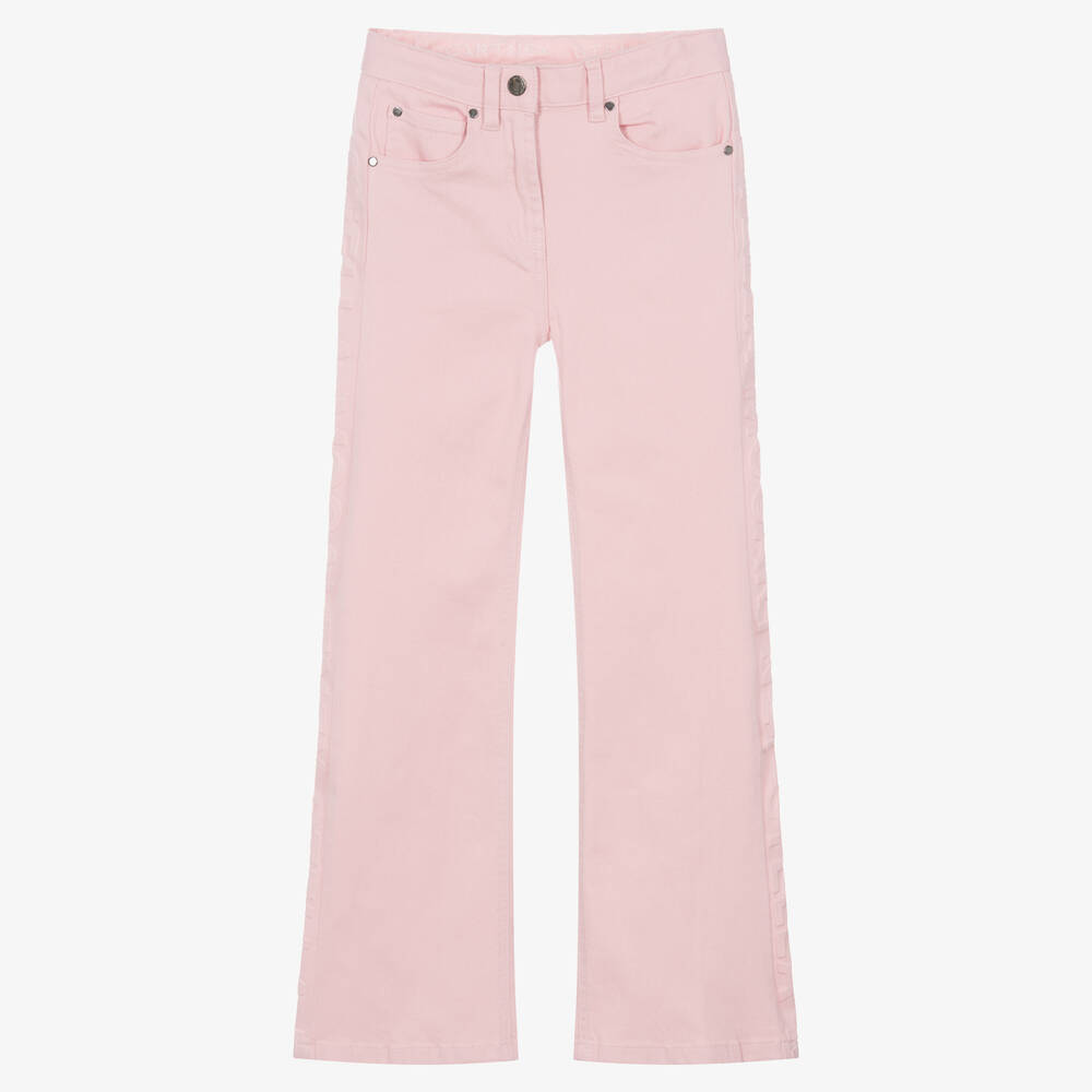 Stella McCartney Kids - Розовые джинсы-клеш для девочек-подростков | Childrensalon