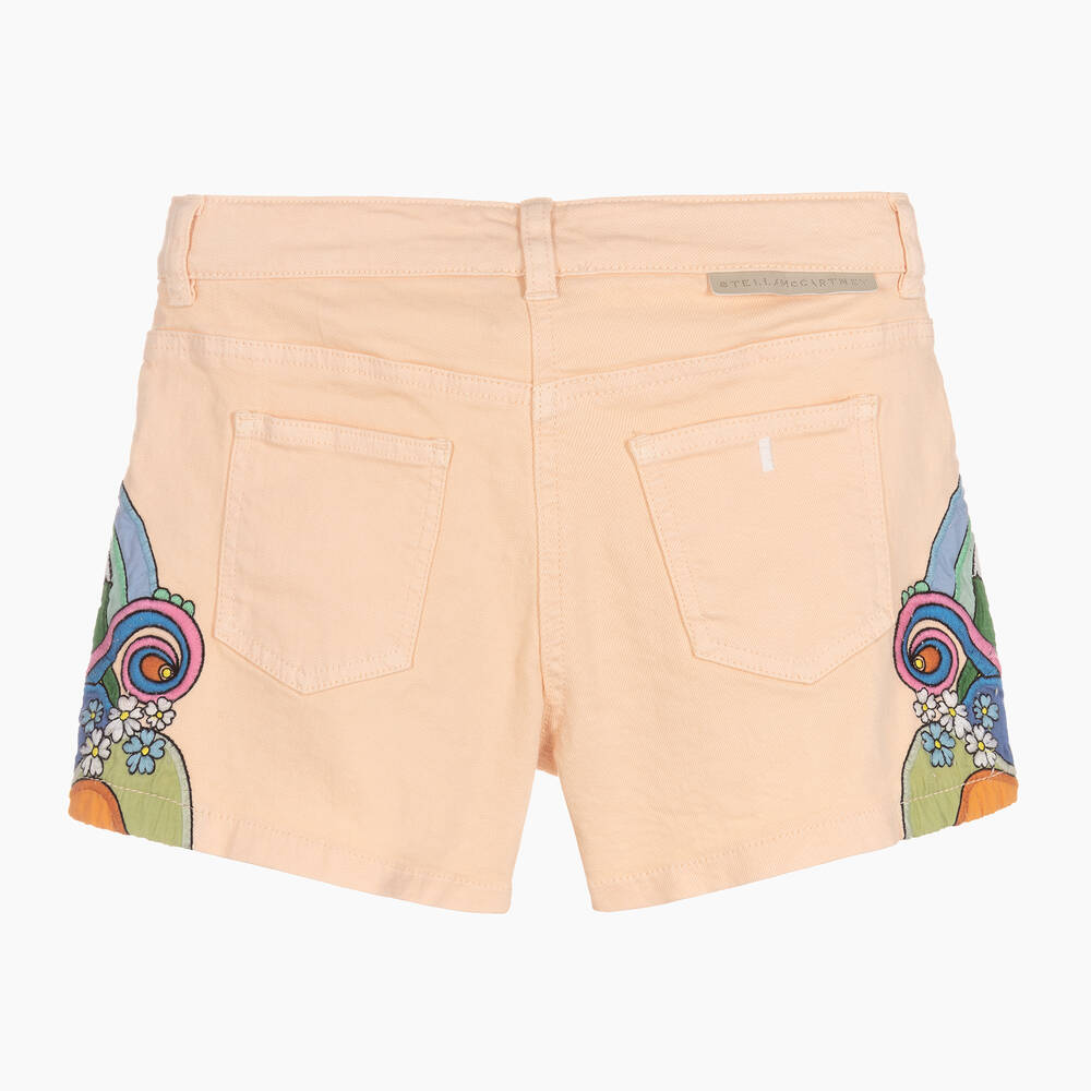 Stella McCartney Kids-Teen Girls Pink Denim Shorts | Childrensalon Outlet