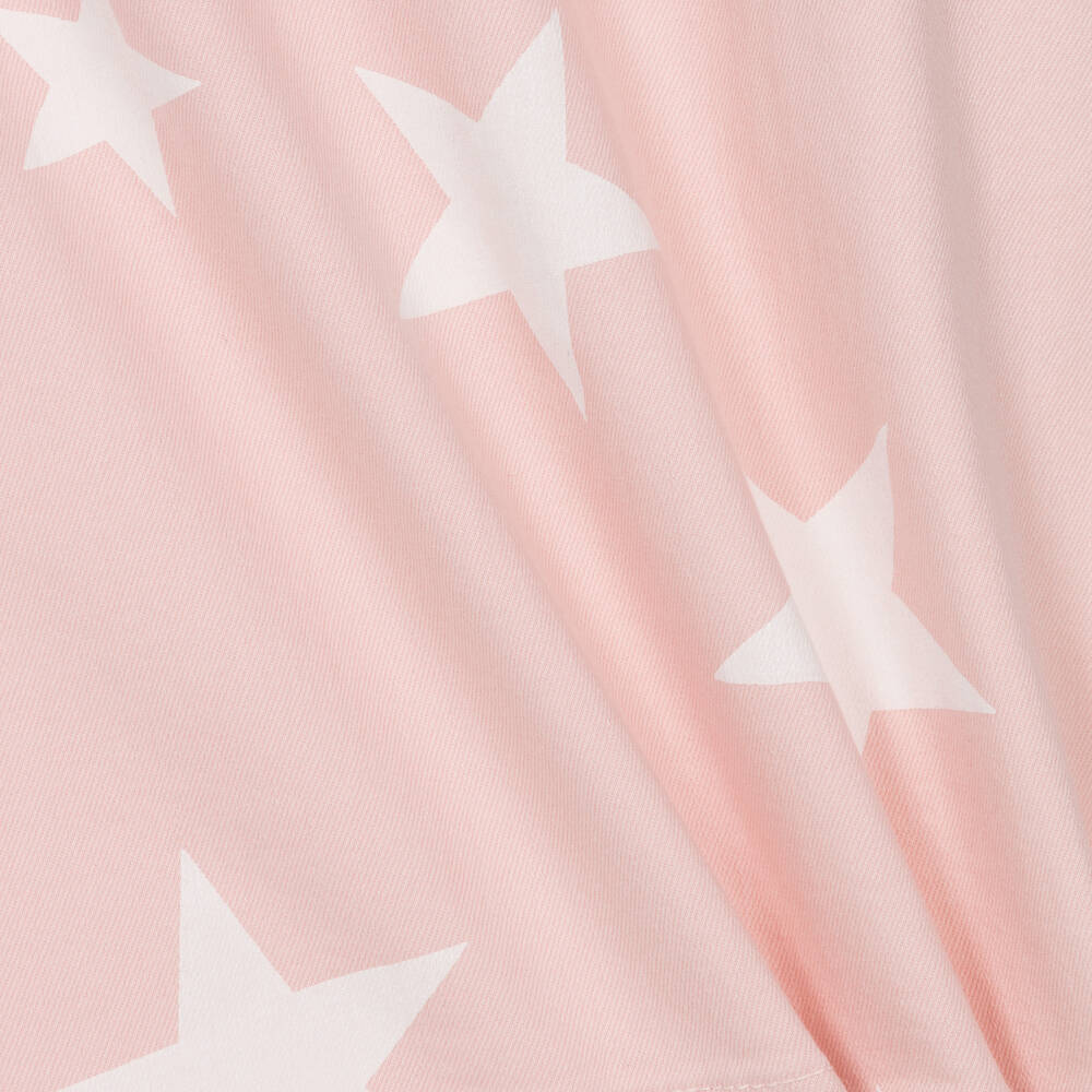 Stella McCartney Kids-Розовое джинсовое платье со звездами | Childrensalon Outlet