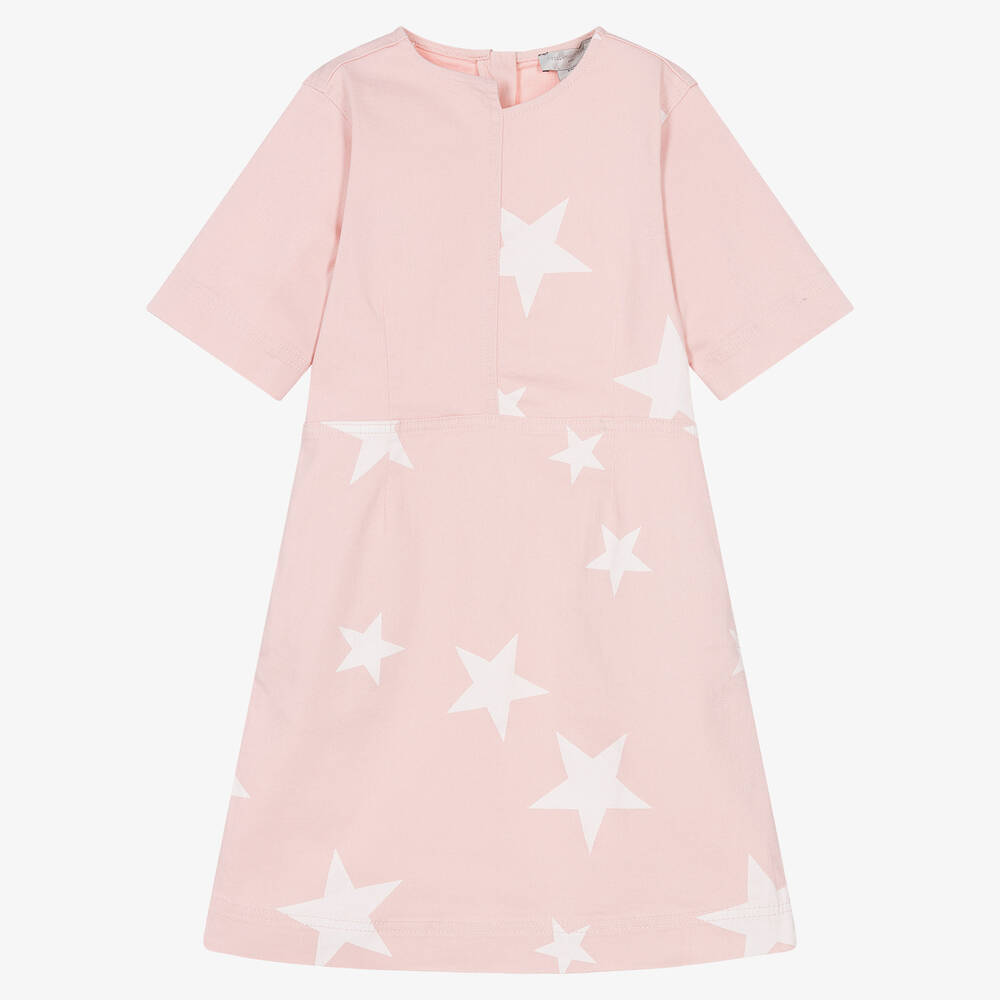 Stella McCartney Kids-Teen Girls Pink Denim Stars Dress | Childrensalon Outlet