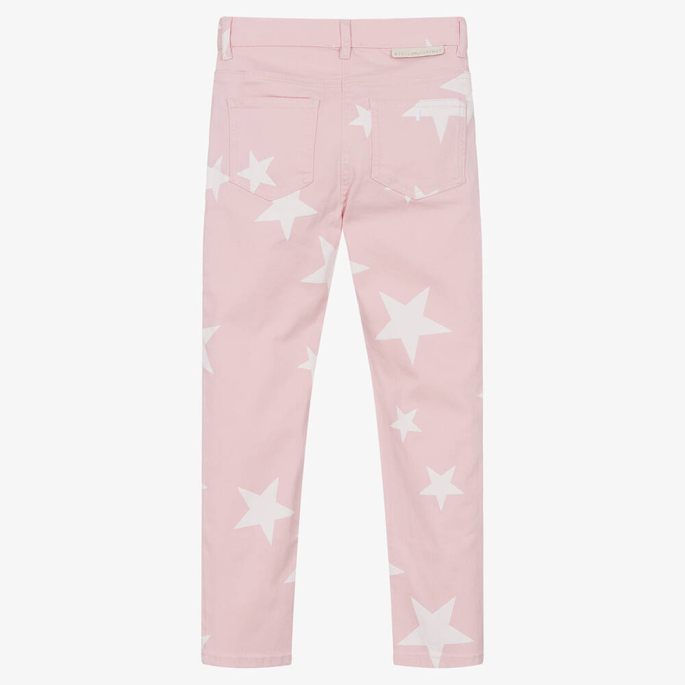 Stella McCartney Kids-Teen Girls Pink Denim Stars Jeans | Childrensalon Outlet