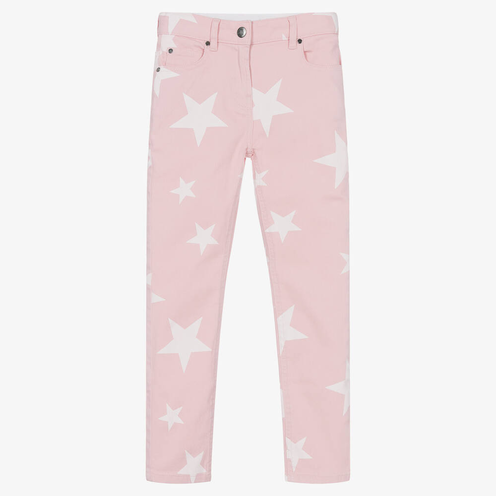 Stella McCartney Kids - Teen Girls Pink Denim Stars Jeans | Childrensalon
