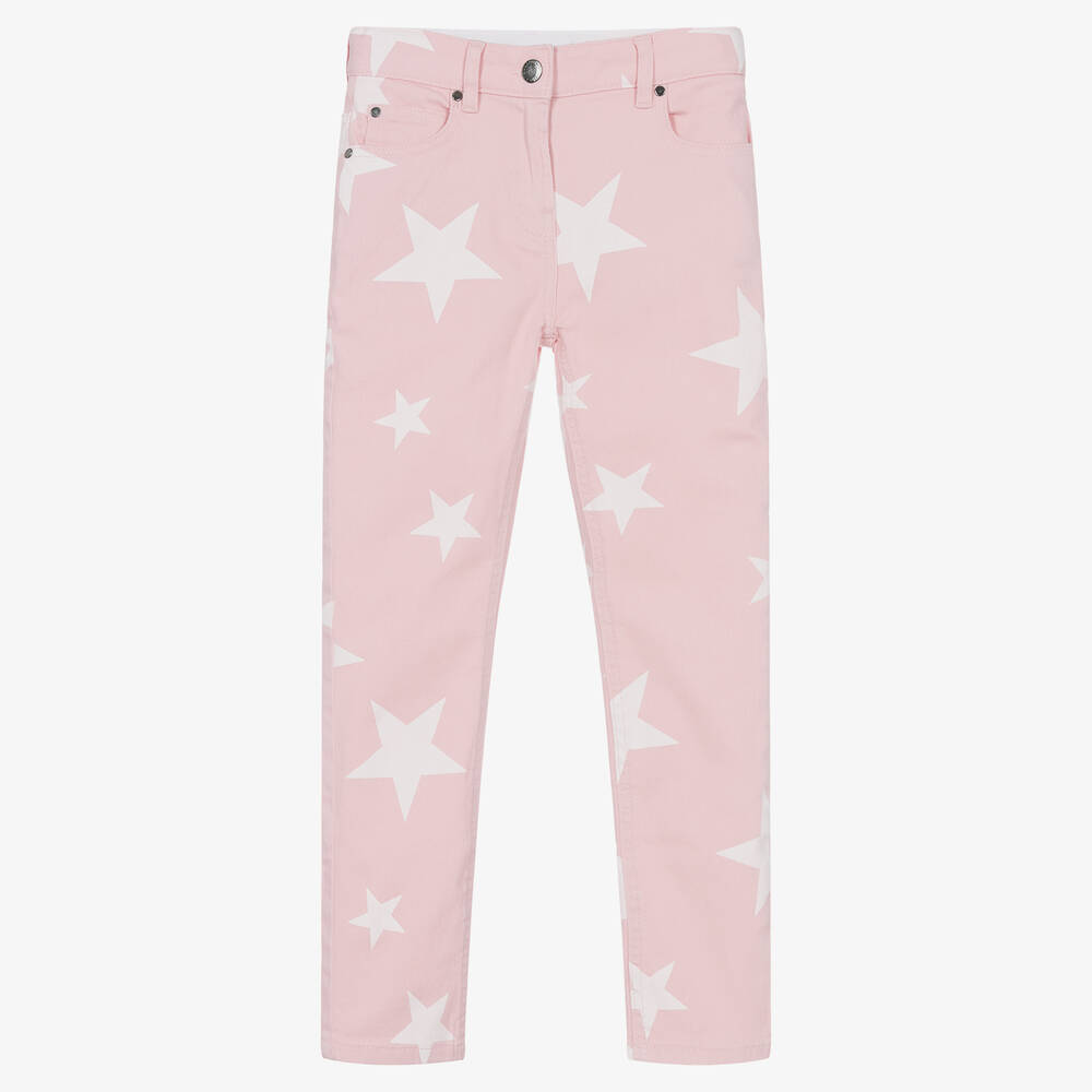 Stella McCartney Kids-Розовые джинсы со звездами | Childrensalon Outlet