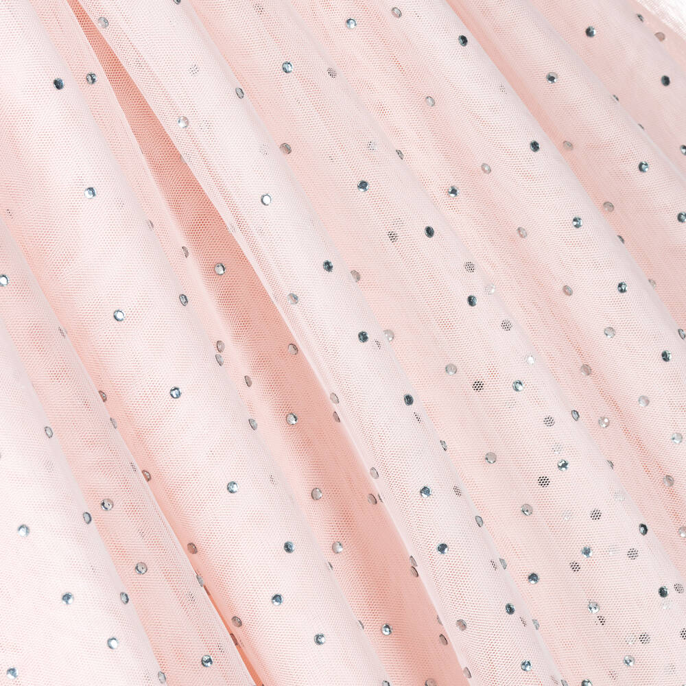 Stella McCartney Kids-Розовое платье из тюля со стразами | Childrensalon Outlet