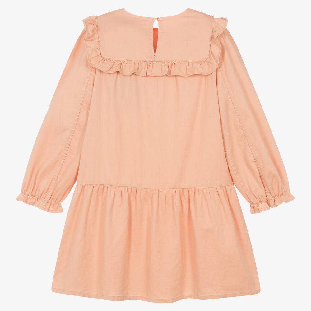 Stella McCartney Kids-Розовое хлопковое платье с вышивкой | Childrensalon Outlet