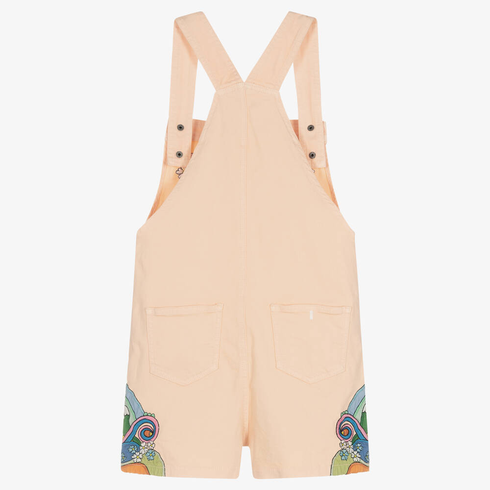 Stella McCartney Kids-Розовые шорты на бретелях с вышивкой | Childrensalon Outlet