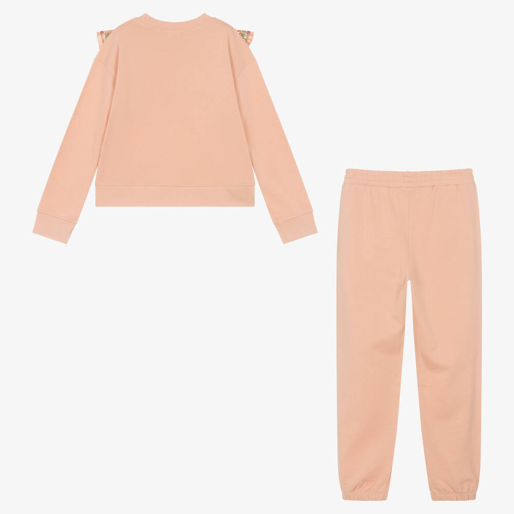 Stella McCartney Kids-Teen Girls Pink Embroidered Tracksuit | Childrensalon Outlet