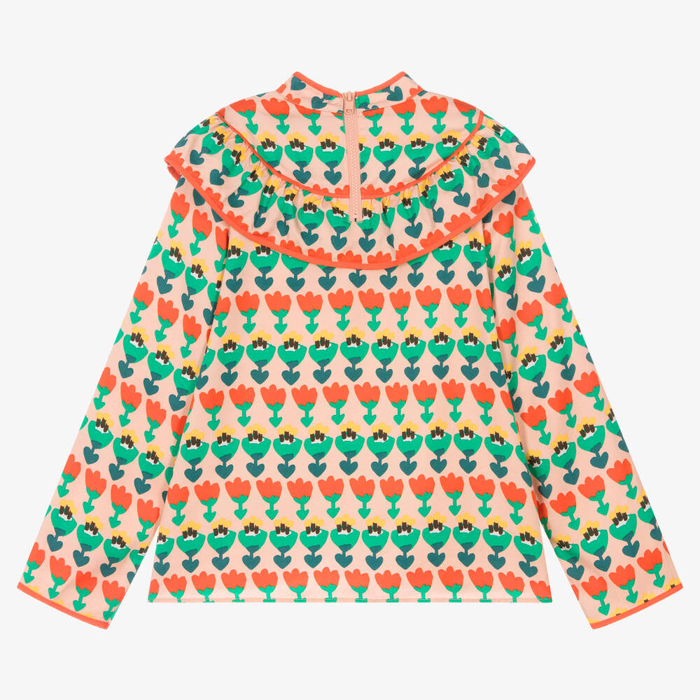 Stella McCartney Kids-Розовая блузка с цветами | Childrensalon Outlet