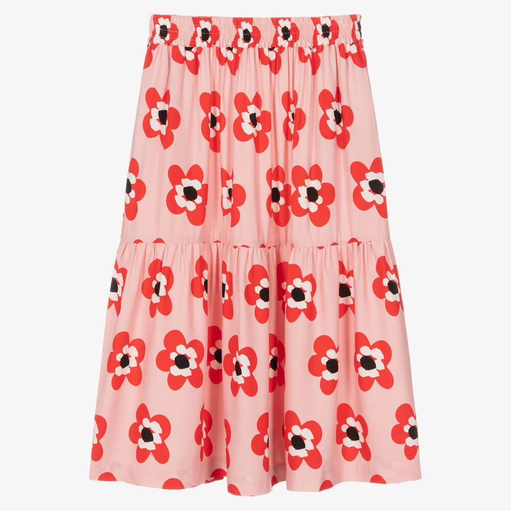 Stella McCartney Kids - Розовая юбка в цветочек для девочек-подростков | Childrensalon