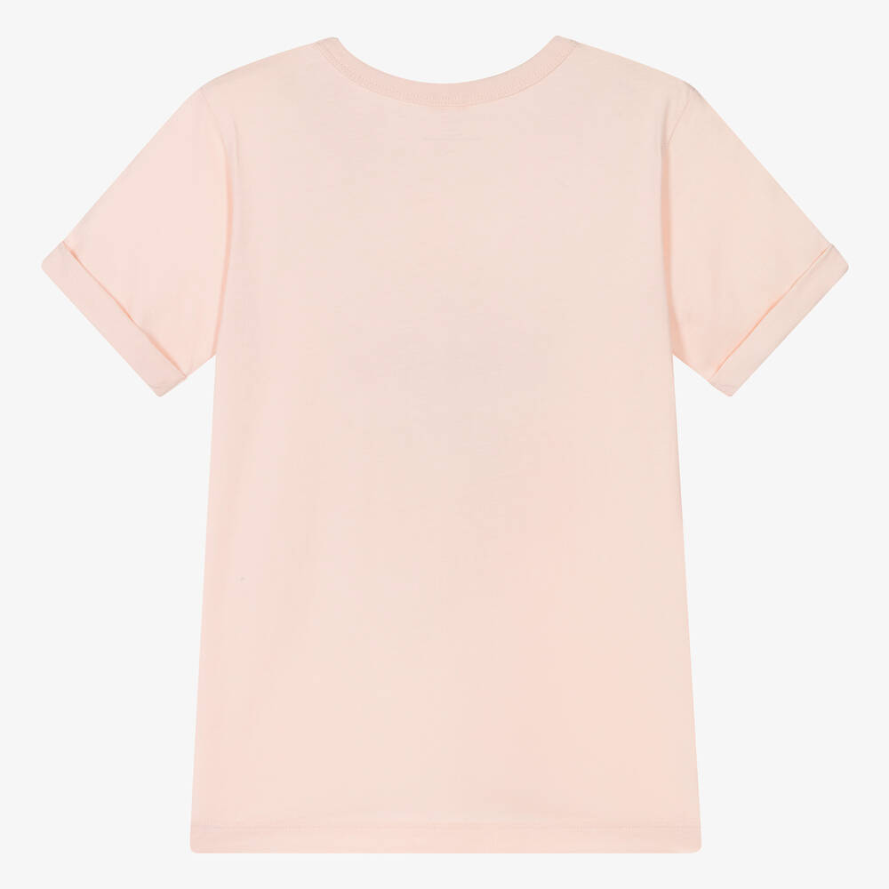 Stella McCartney Kids-Teen Girls Pink Flower Cotton T-Shirt | Childrensalon Outlet