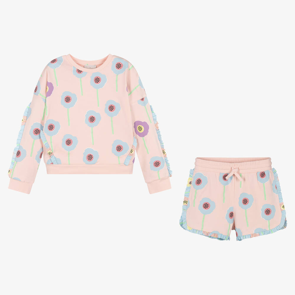 Stella McCartney Kids - Rosa geblümter Teen Trainingsanzug | Childrensalon