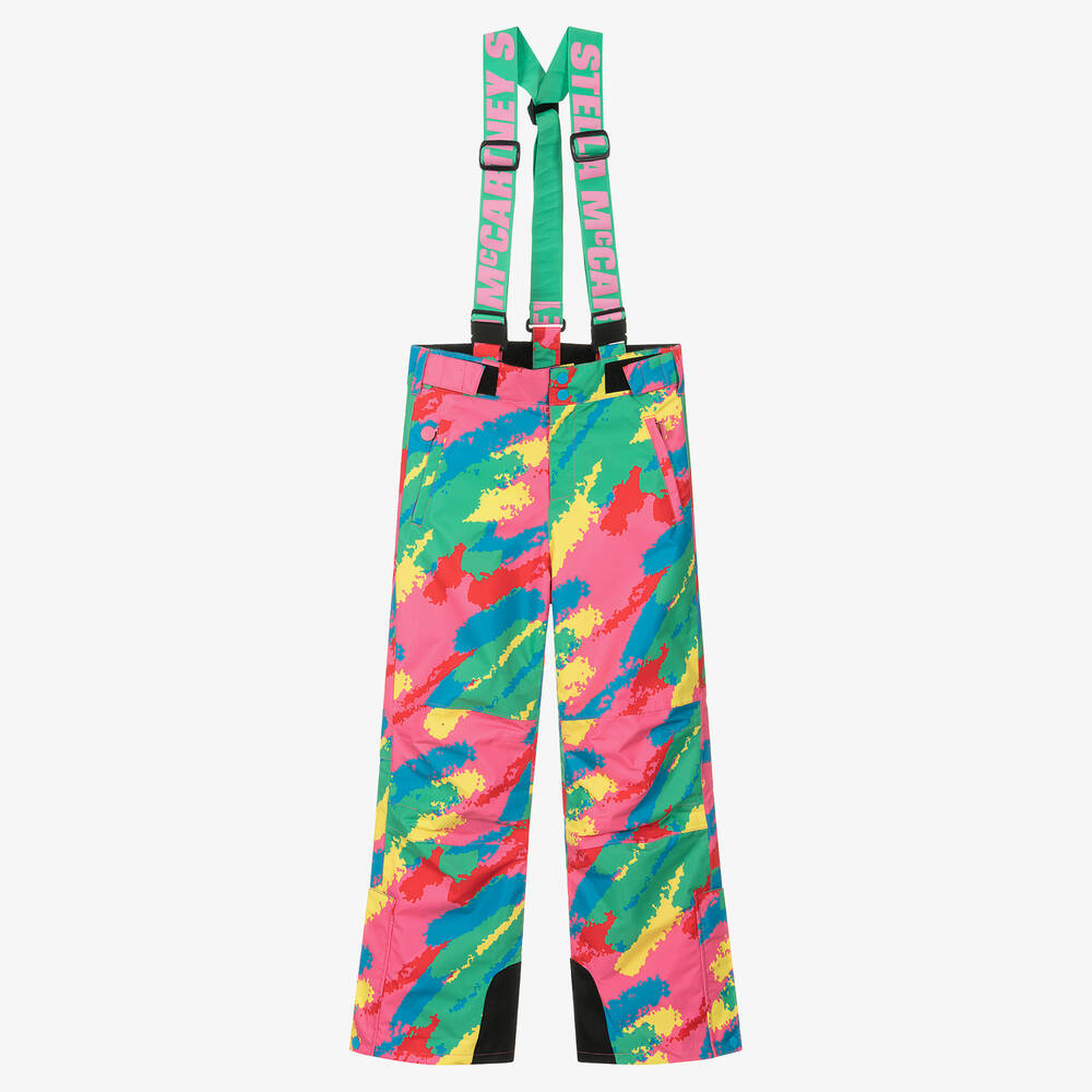 Stella McCartney Kids - Розово-зеленые лыжные штаны | Childrensalon