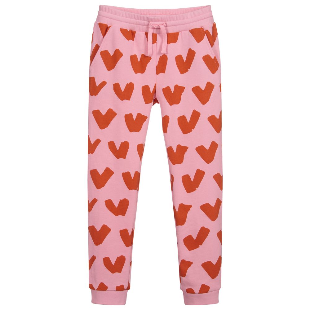 Stella McCartney Kids - Розовые джоггеры с сердечками для подростков | Childrensalon