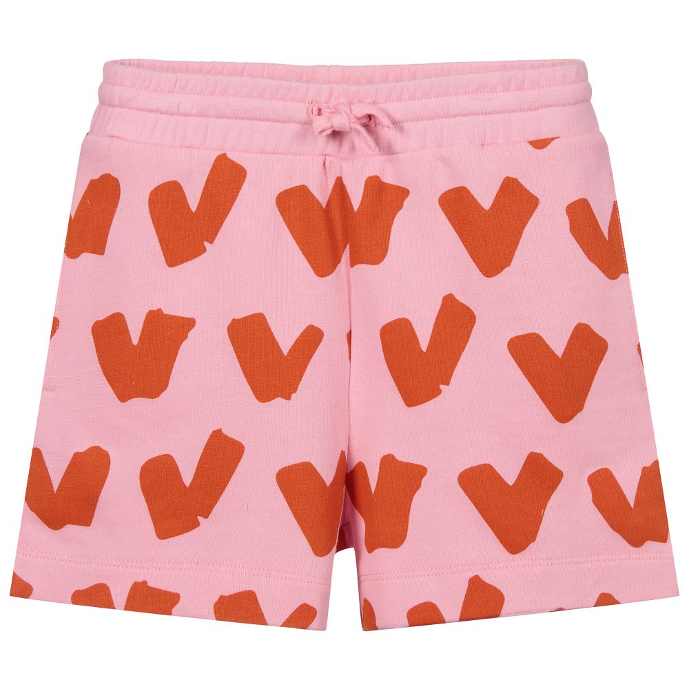 Stella McCartney Kids - Розовые шорты с сердечками для подростков | Childrensalon