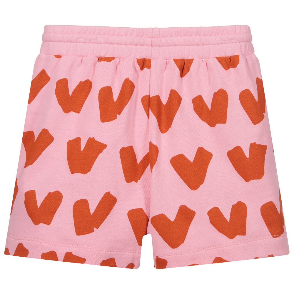 Stella McCartney Kids-Розовые шорты с сердечками для подростков | Childrensalon Outlet