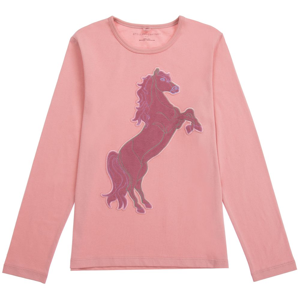 Stella McCartney Kids - Teen Girls Pink Horse Top | Childrensalon