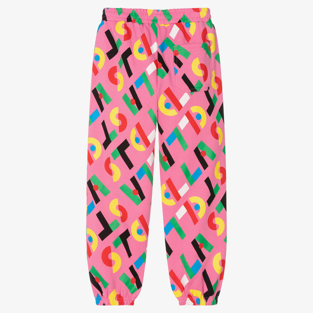 Stella McCartney Kids-Teen Girls Pink Logo Joggers | Childrensalon Outlet