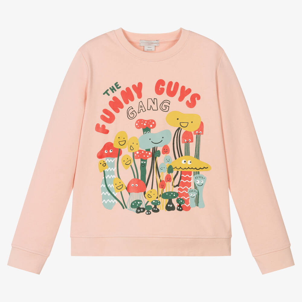 Stella McCartney Kids - Teen Girls Pink Mushroom Sweatshirt | Childrensalon
