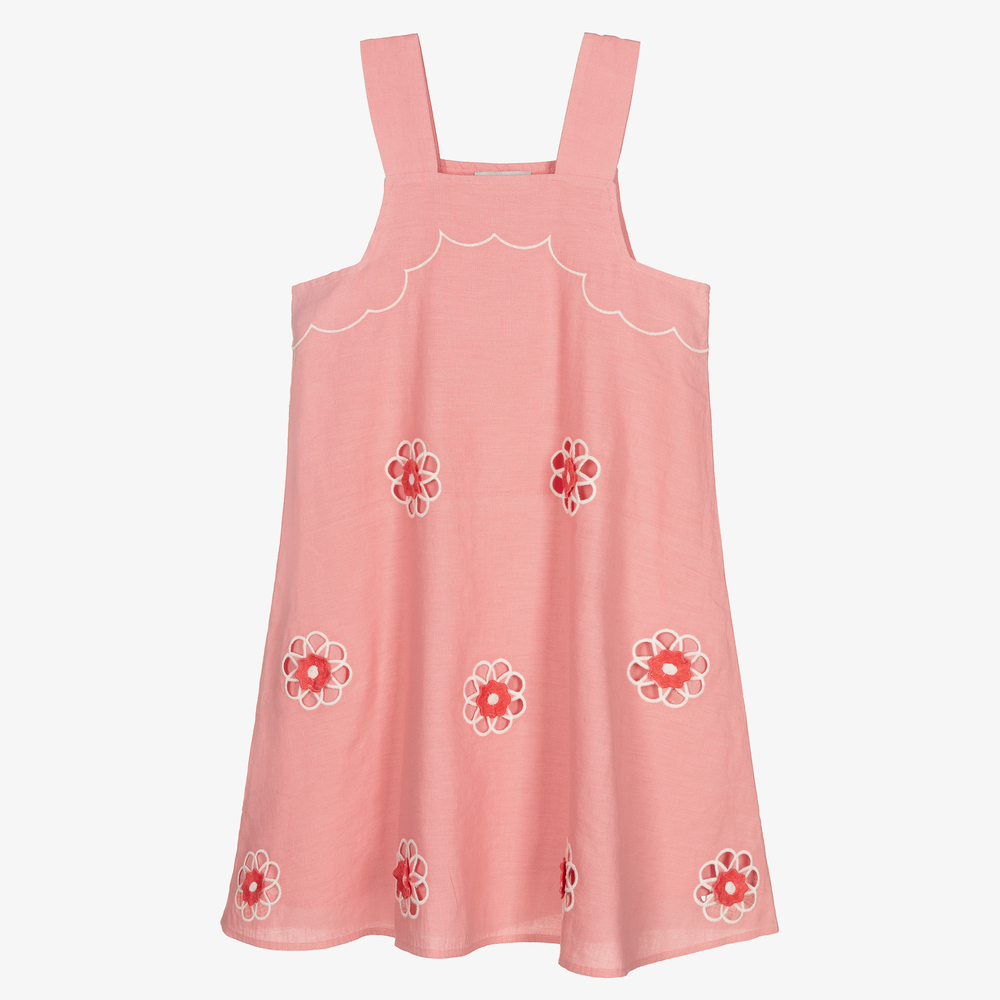Stella McCartney Kids - Teen Girls Pink Pinafore Dress | Childrensalon