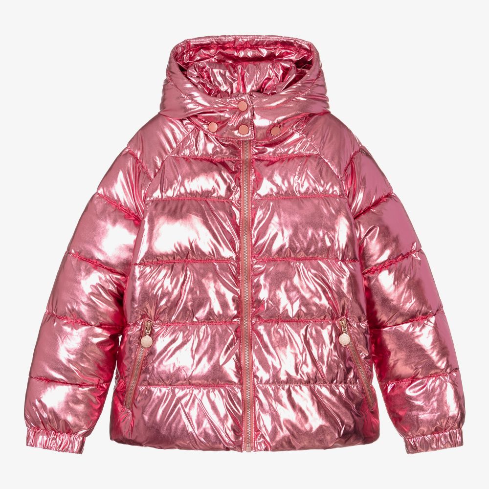 Stella McCartney Kids - Teen Girls Pink Puffer Jacket | Childrensalon ...