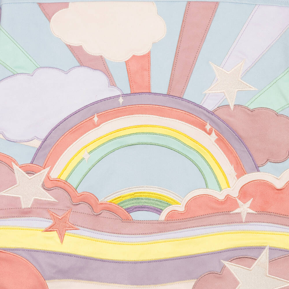 Stella McCartney Kids-Розово-фиолетовая куртка с вышивкой | Childrensalon Outlet