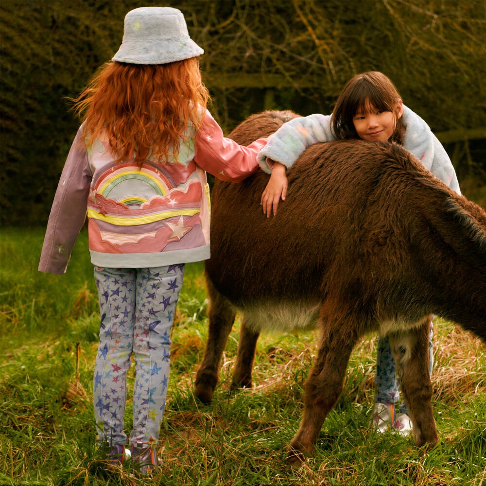 Stella McCartney Kids-Розово-фиолетовая куртка с вышивкой | Childrensalon Outlet