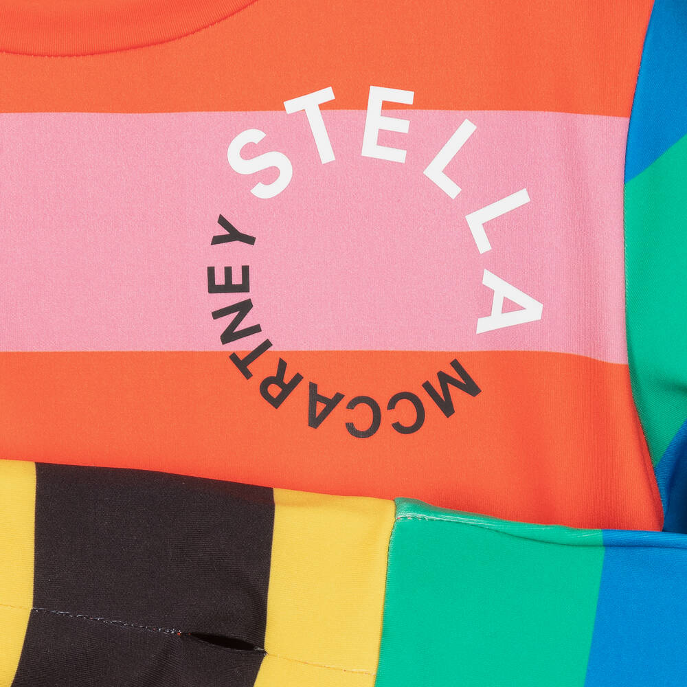 Stella McCartney Kids-Teen Girls Pink & Red Striped Sports Top | Childrensalon Outlet