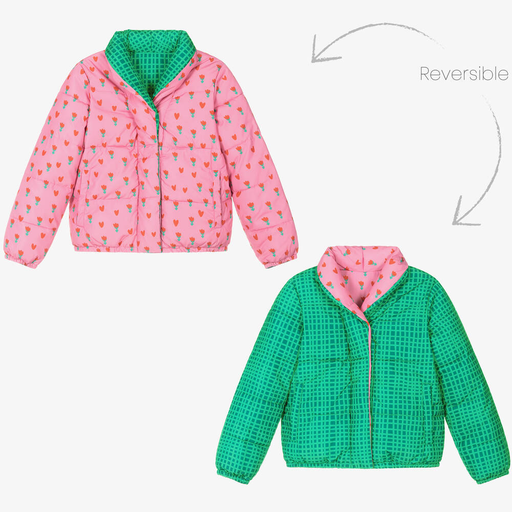 Stella McCartney Kids - Rosa Teen Wende-Steppjacke für Mädchen | Childrensalon