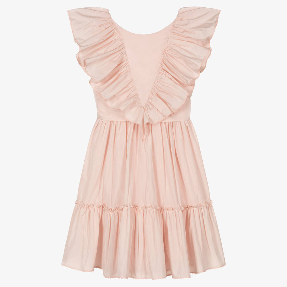 Stella McCartney Kids - Rosa Teen Rüschenkleid mit Gürtel | Childrensalon