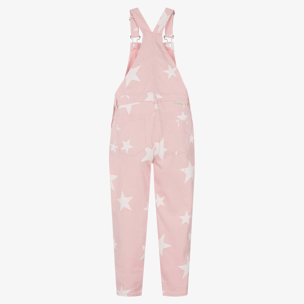 Stella McCartney Kids-Teen Girls Pink Star Cotton Dungarees | Childrensalon Outlet