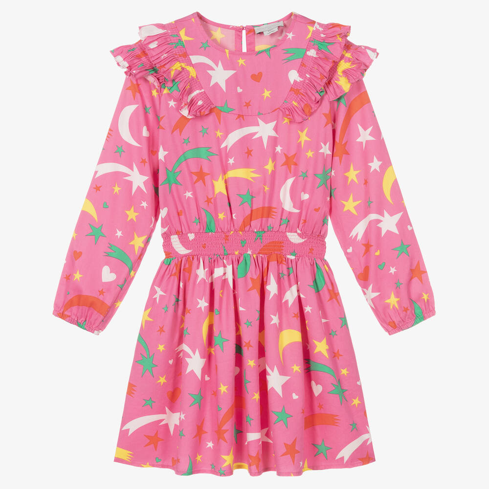 Stella McCartney Kids - Розовое платье со звездами для девочек-подростков | Childrensalon