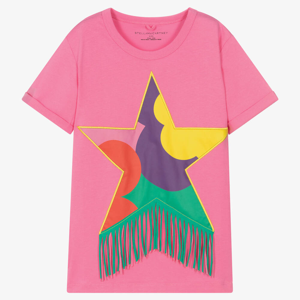 Stella McCartney Kids - Rosa Teen T-Shirt mit Stern (M) | Childrensalon