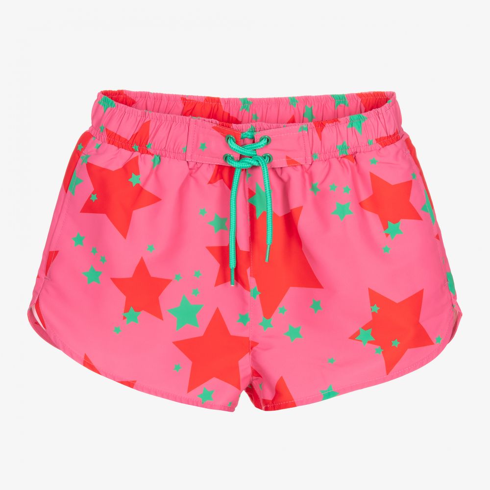 Stella McCartney Kids - Розовые плавки-шорты для девочек-подростков | Childrensalon