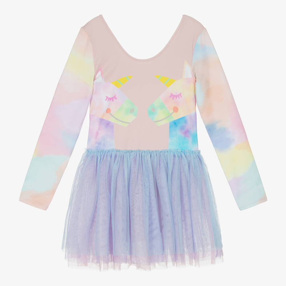 Stella McCartney Kids - Teen Girls Pink Unicorn Tulle Dress | Childrensalon