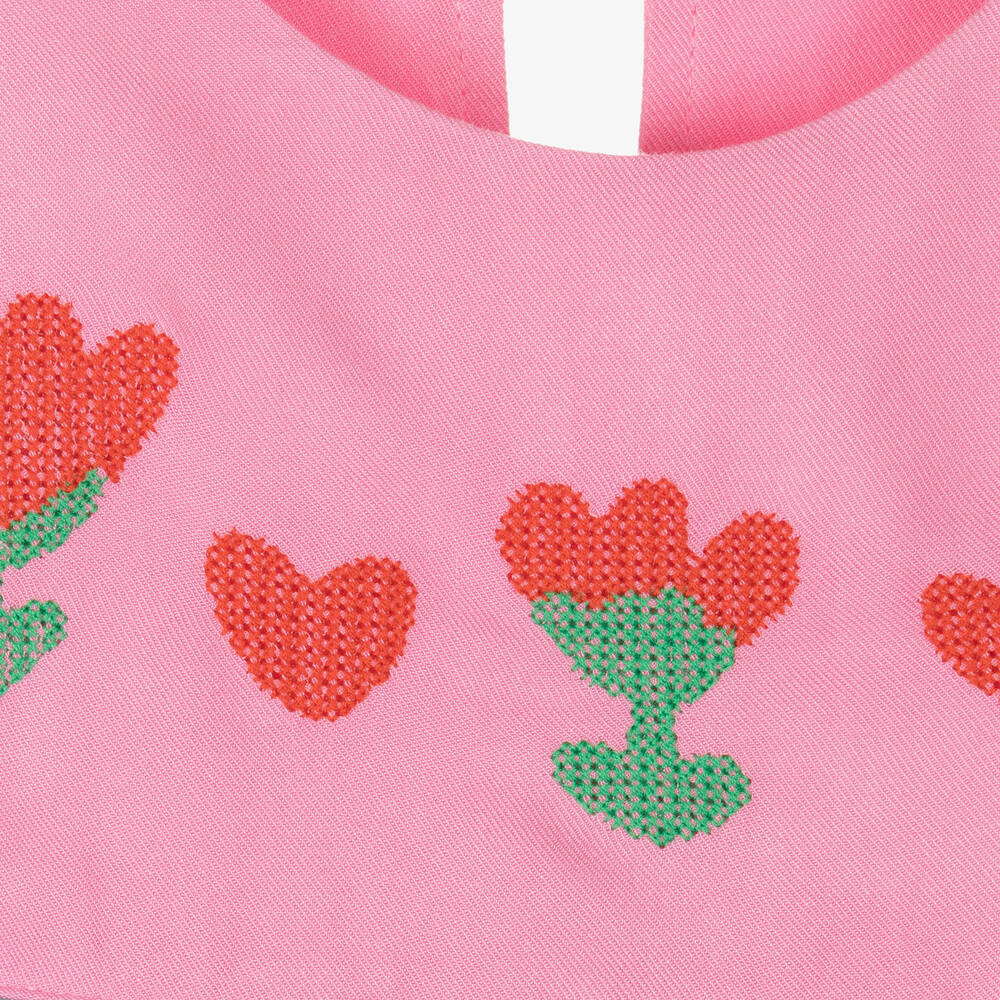 Stella McCartney Kids-Teen Girls Pink Viscose Tulips Dress | Childrensalon Outlet