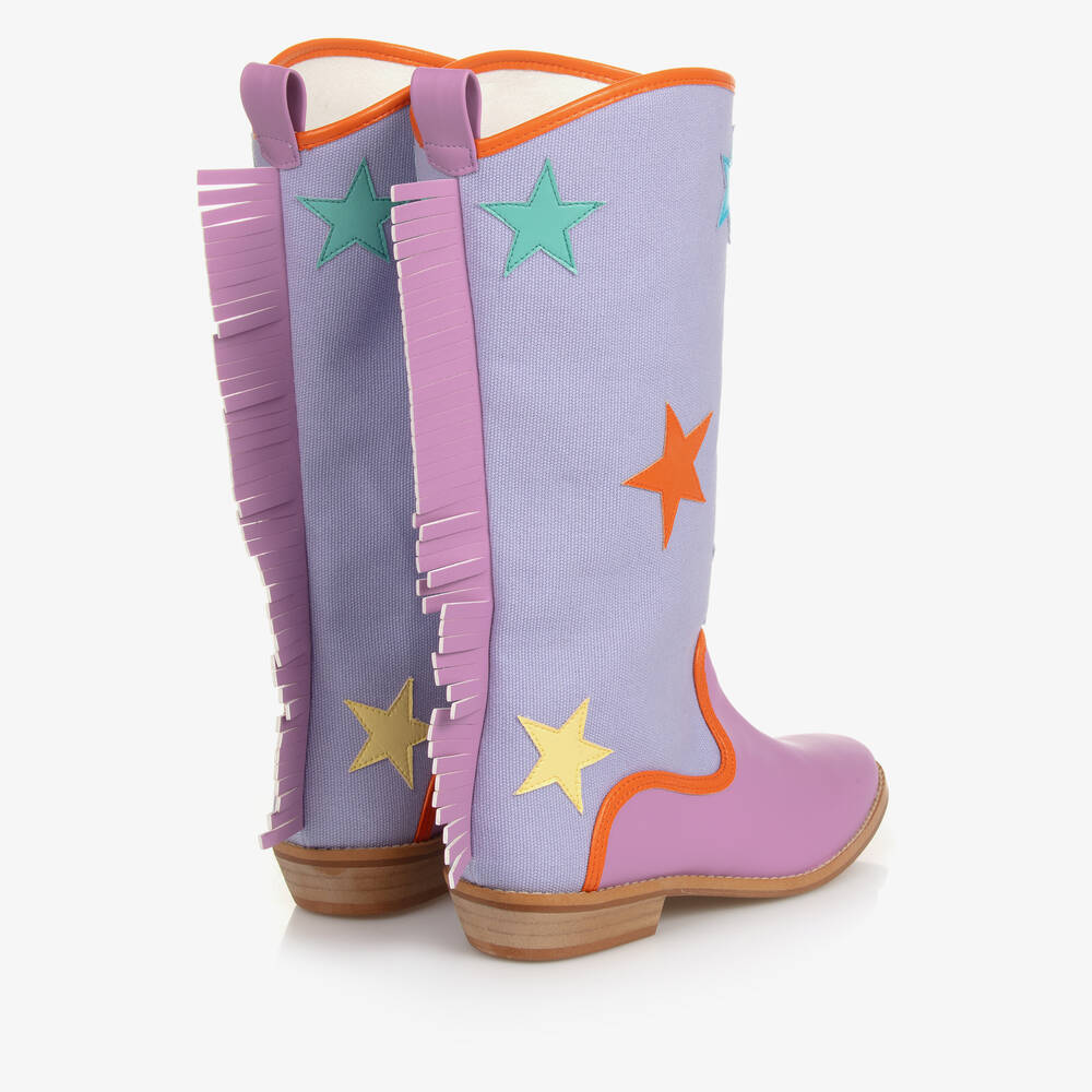 Stella McCartney Kids-Teen Girls Purple Star Cowboy Boots | Childrensalon Outlet