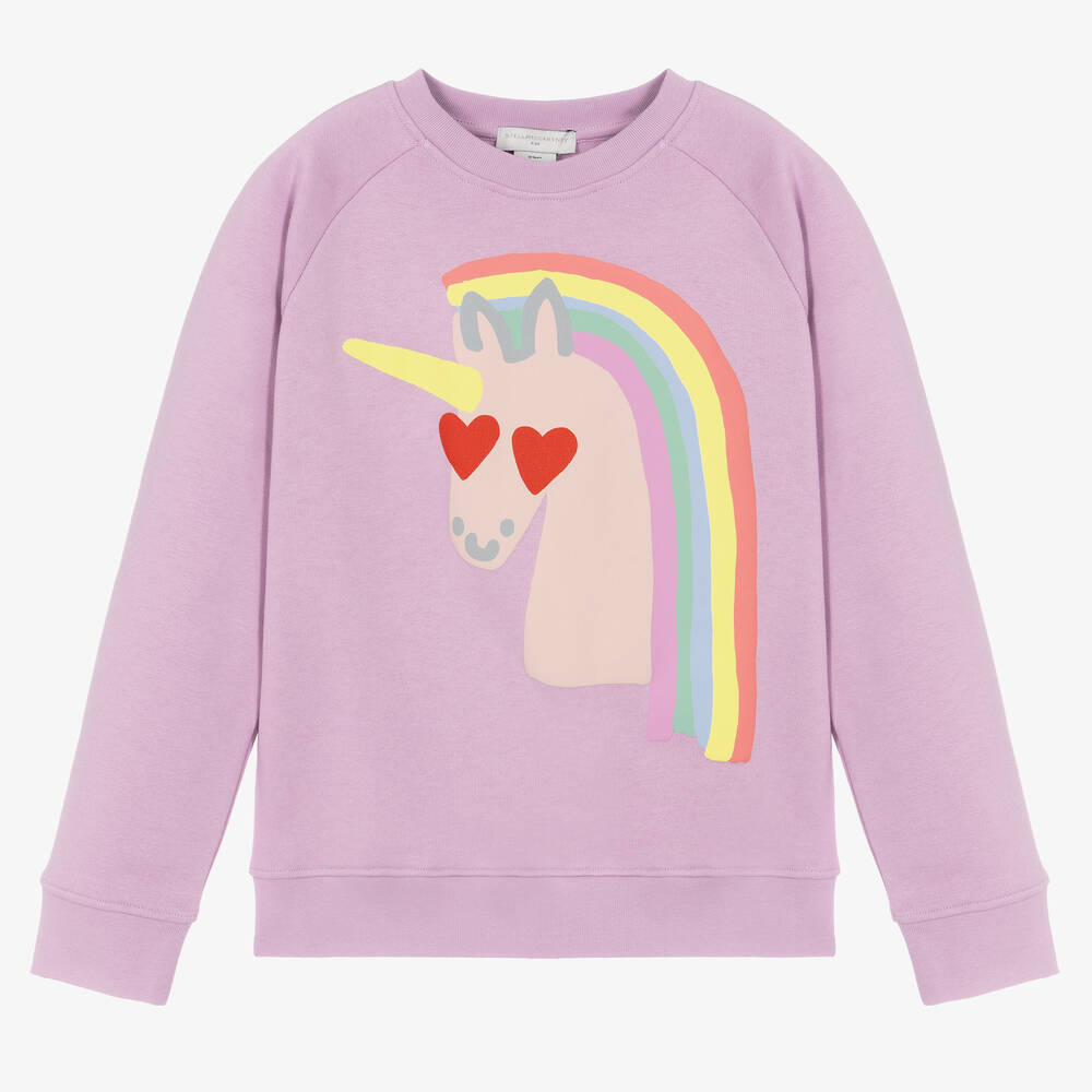 Stella McCartney Kids - Teen Girls Purple Unicorn Sweatshirt | Childrensalon
