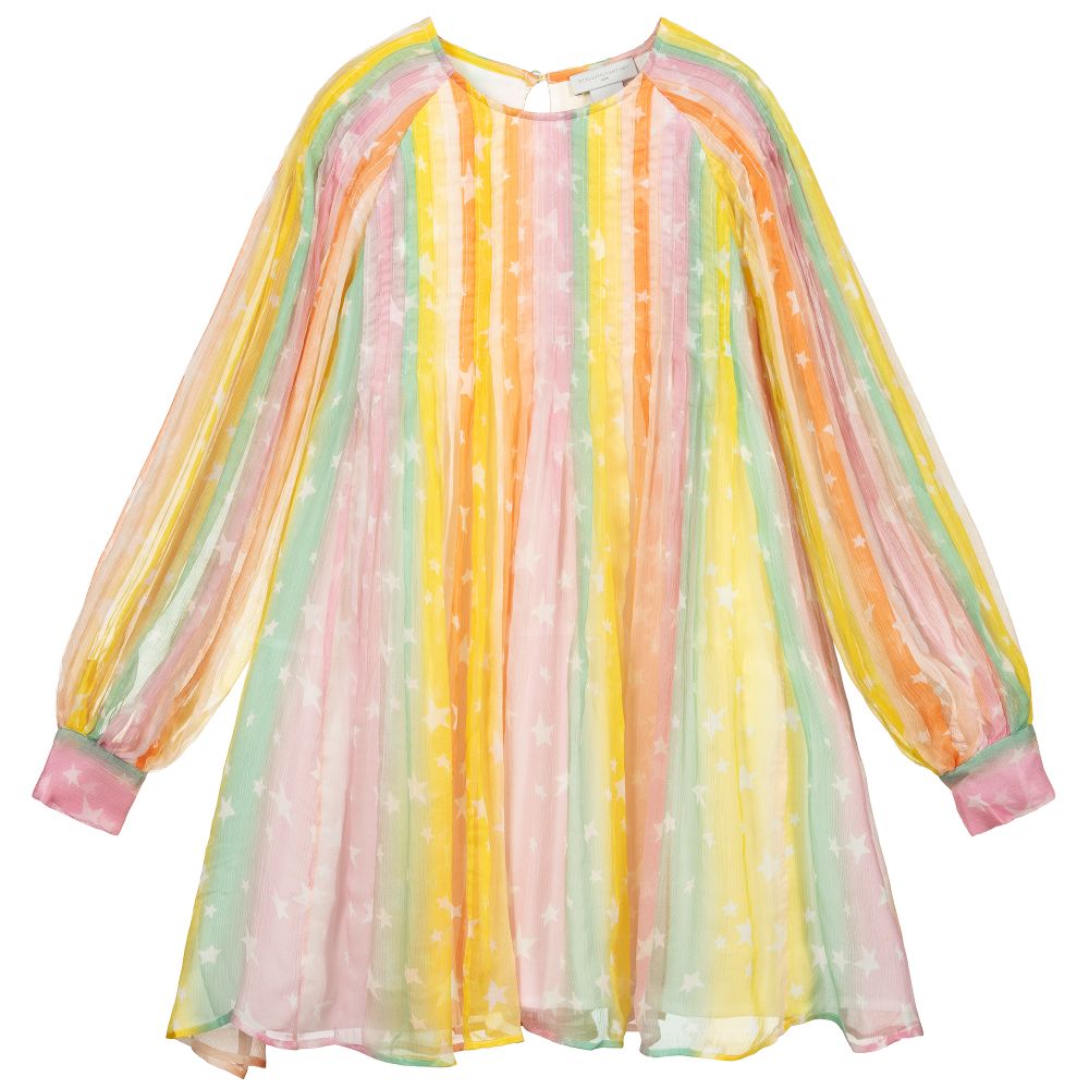 Stella McCartney Kids - Teen Girls Rainbow Silk Dress | Childrensalon