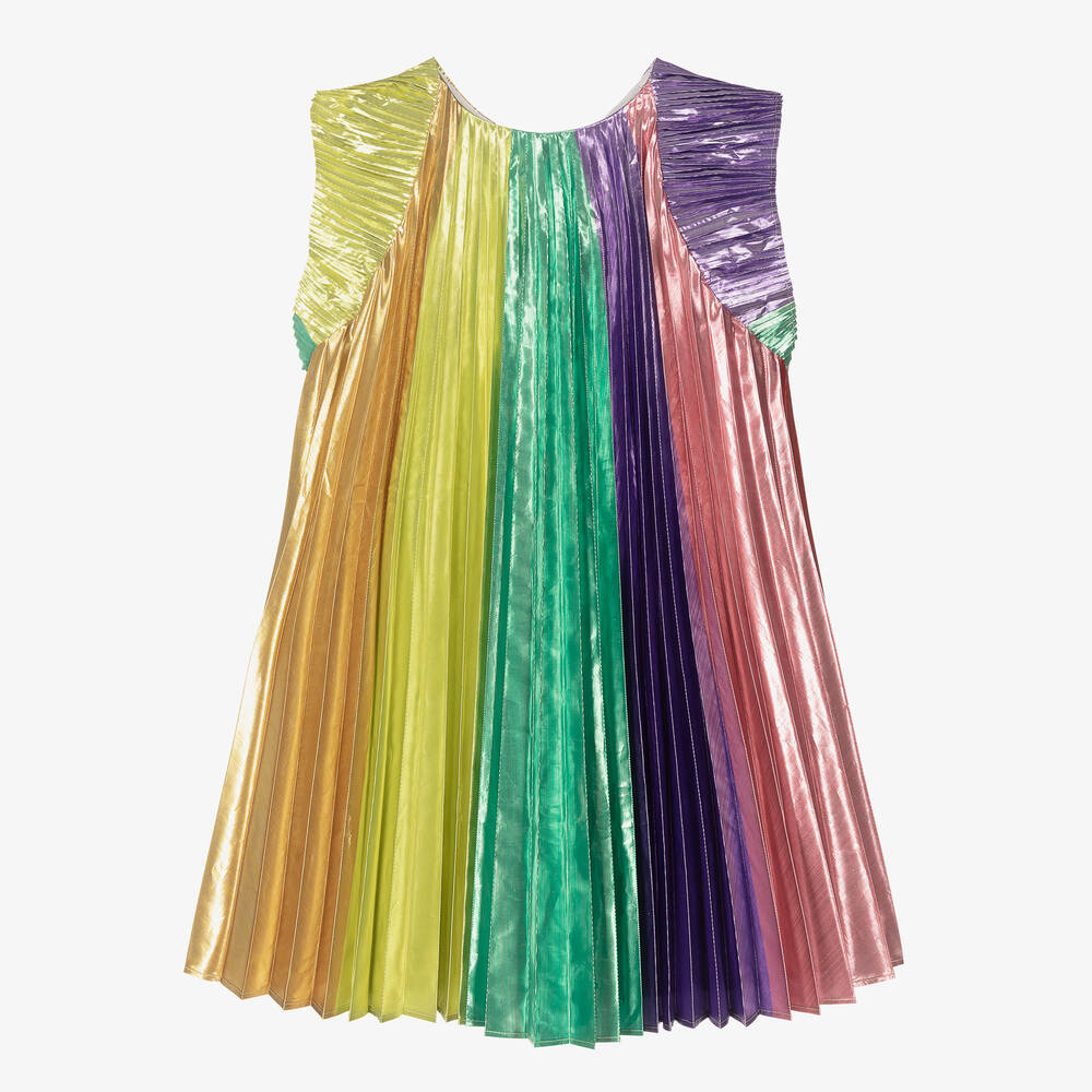 Stella McCartney Kids - Платье из тафты в радужную полоску | Childrensalon