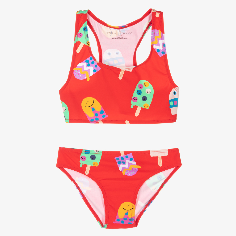 Stella McCartney Kids - Roter Teen Bikini (LSF 50+) (M) | Childrensalon