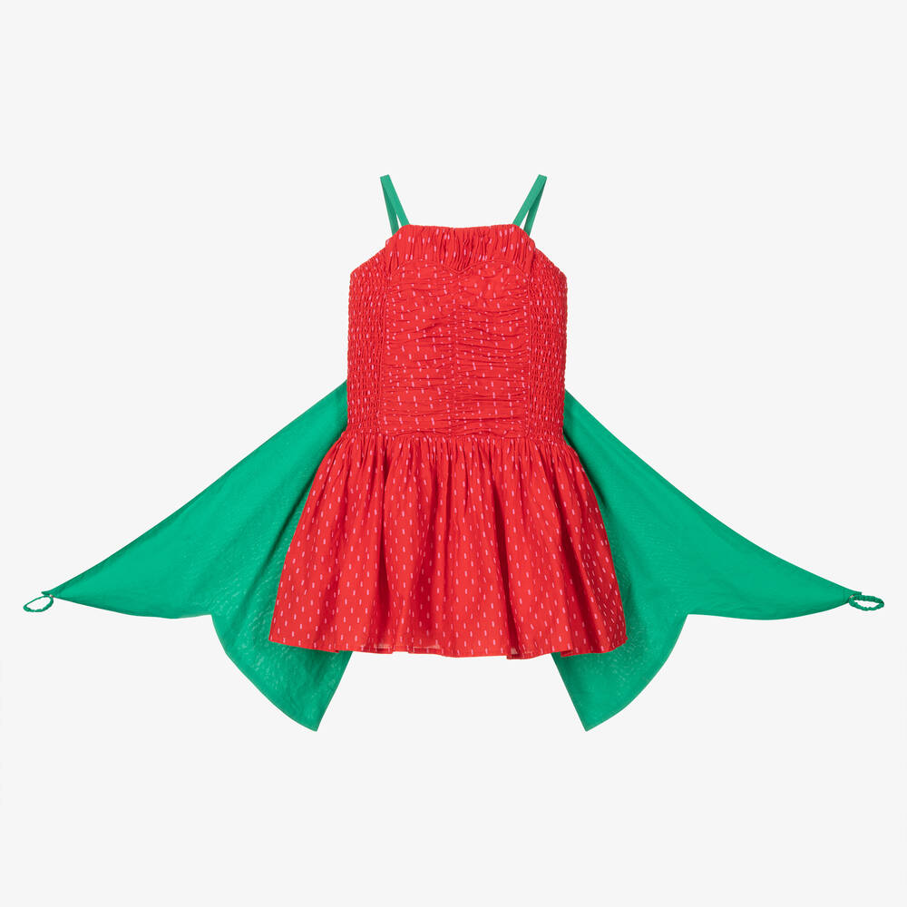 Stella McCartney Kids-Teen Girls Red Cotton Dress | Childrensalon Outlet