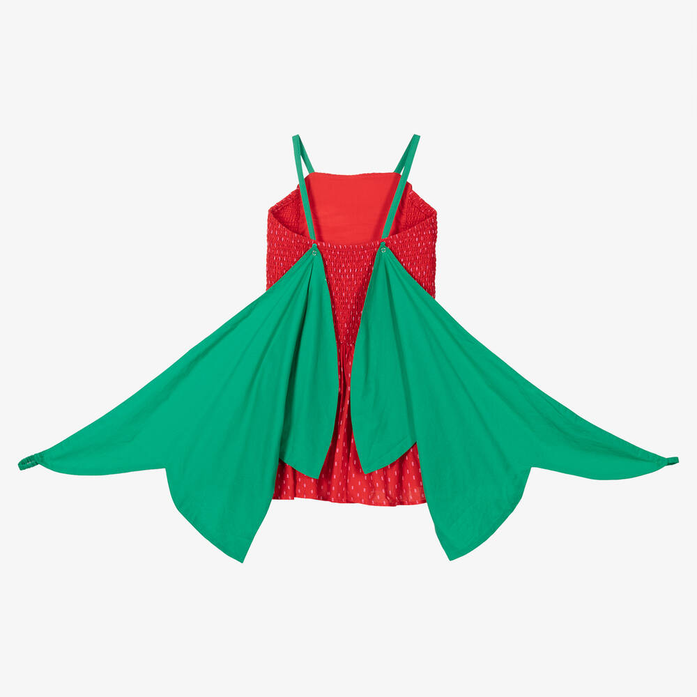 Stella McCartney Kids-Teen Girls Red Cotton Dress | Childrensalon Outlet