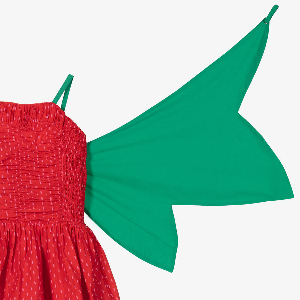 Stella McCartney Kids-Teen Girls Red Cotton Dress | Childrensalon Outlet