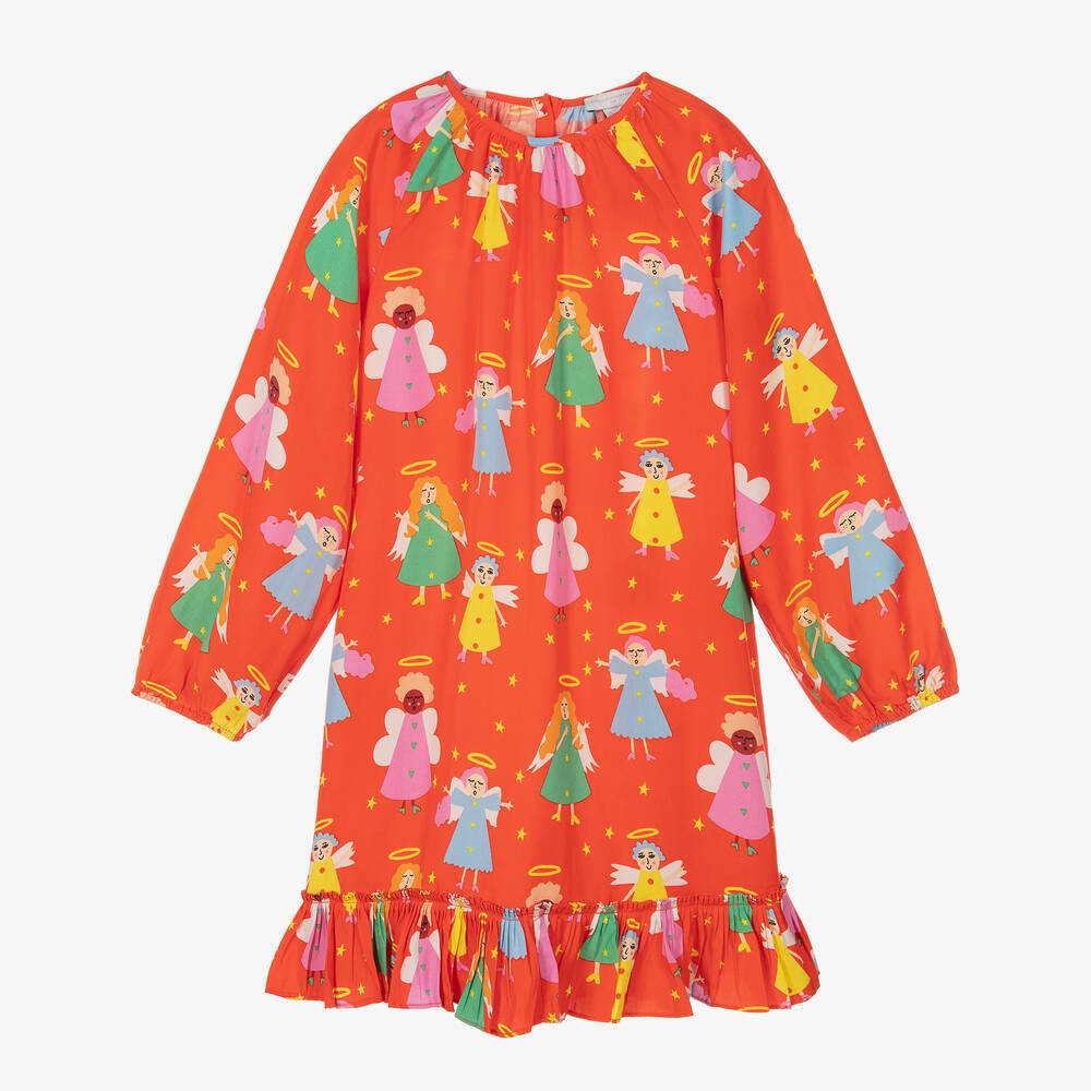 Stella McCartney Kids - Красное платье с ангелами | Childrensalon